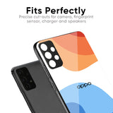 Wavy Color Pattern Glass Case for Oppo A18