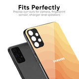 Orange Curve Pattern Glass Case for Samsung Galaxy A16 5G