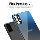 Blue Grey Ombre Glass Case for Vivo V30e