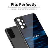 Blue Rough Abstract Glass Case for Vivo V30e