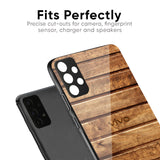 Wooden Planks Glass Case for IQOO Z9s Pro 5G