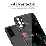 Tropical Art Flower Glass Case for Vivo V30e