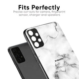 Satin White Marble Glass Case for Redmi Note 14 5G