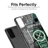 Green Camo Circuit Glass Case for Samsung Galaxy A30s