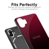 Wine Red Glass Case For Nothing Phone 2a 5G