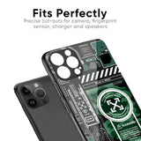 Green Camo Circuit Glass Case for iPhone 8 Plus