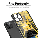 Yellow Racing Car Glass Case for iPhone 13 mini