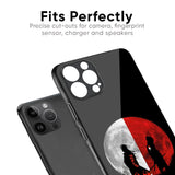 Anime Red Moon Glass Case for iPhone 16