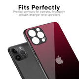 Wine Red Glass Case For iPhone 16