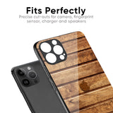 Wooden Planks Glass Case for iPhone 16