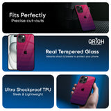 Wavy Pink Pattern Glass Case for iPhone 16