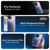 Blue Mauve Gradient Glass Case for iPhone 16 Pro