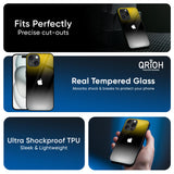 Yellow Shadow Glass Case for iPhone 16 Pro