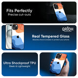 Wavy Color Pattern Glass Case for iPhone 16