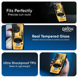 Yellow Racing Car Glass Case for OnePlus 7 Pro