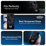 Angry Black Leopard Glass Case for OnePlus 11R 5G