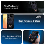 Angry Black Leopard Glass Case for Oppo F21s Pro