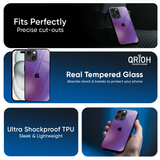 Ultraviolet Gradient Glass Case for Apple iPhone 16e