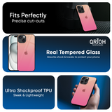 Pastel Pink Gradient Glass Case For Apple iPhone 16e