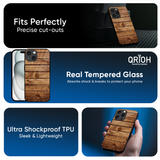 Wooden Planks Glass Case for Apple iPhone 16e