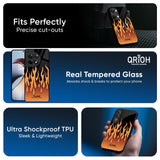 Fire Flame Glass Case for OnePlus 13R 5G