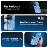 Vibrant Blue Marble Glass Case for OnePlus 13R 5G