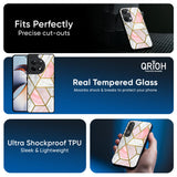 Geometrical Marble Glass Case for OnePlus 13R 5G