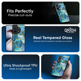 Turquoise Geometrical Marble Glass Case for OnePlus 13R 5G