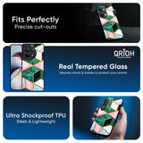 Seamless Green Marble Glass Case for OnePlus 13R 5G