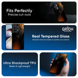 Orange Black Fusion Glass Case for OnePlus 13R 5G