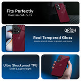 Classic Burgundy Glass Case for OnePlus 13R 5G