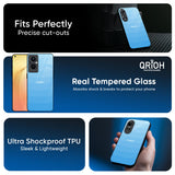 Wavy Blue Pattern Glass Case for Oppo Find x8 Pro