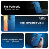 Blue Wave Abstract Glass Case for Oppo Find x8 Pro