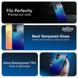 Blue Rhombus Pattern Glass Case for Oppo Find x8 Pro