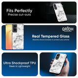 Satin White Marble Glass Case for Oppo Find x8 Pro