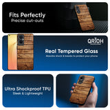 Wooden Planks Glass Case for Oppo Find x8 Pro