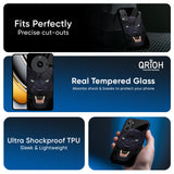 Angry Black Leopard Glass Case for Realme 9 5G