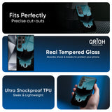 Cyan Bat Glass Case for Samsung Galaxy S25 Ultra 5G