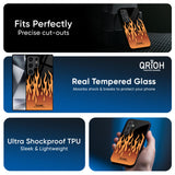 Fire Flame Glass Case for Samsung Galaxy S25 Ultra 5G