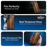 Timber Printed Glass Case for Samsung Galaxy M55s