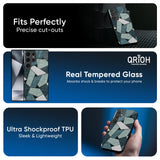 Abstact Tiles Glass Case for Samsung Galaxy S25 Ultra 5G