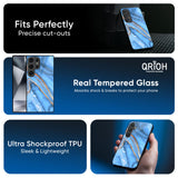 Vibrant Blue Marble Glass Case for Samsung Galaxy A16 5G