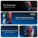 Blue & Red Smoke Glass Case for Samsung Galaxy A16 5G