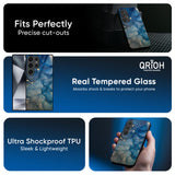 Blue Cool Marble Glass Case for Samsung Galaxy A16 5G