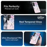 Elegant Floral Glass Case for Samsung Galaxy S25 Plus 5G