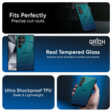 Green Triangle Pattern Glass Case for Samsung Galaxy A26 5G