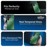 Green Grunge Texture Glass Case for Samsung Galaxy A26 5G