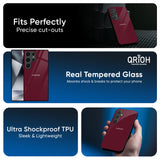 Classic Burgundy Glass Case for Samsung Galaxy A16 5G