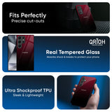 Wine Red Glass Case For Samsung Galaxy S25 Plus 5G