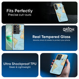 Travel Map Glass Case for Vivo T3 Pro 5G